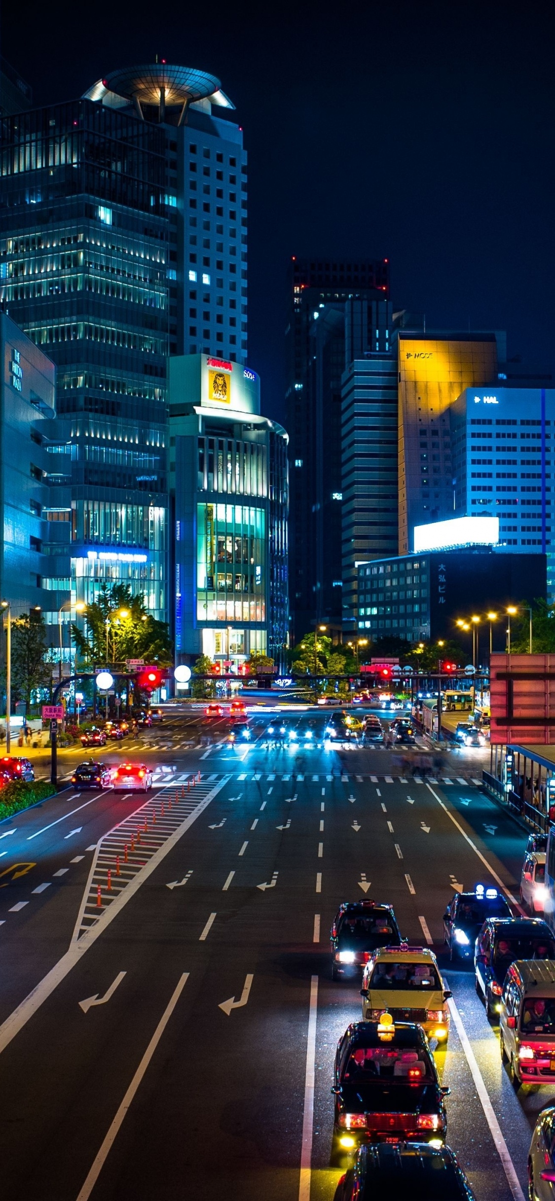 Обои Осака, Токио, город, городской район, городской пейзаж в разрешении 1125x2436