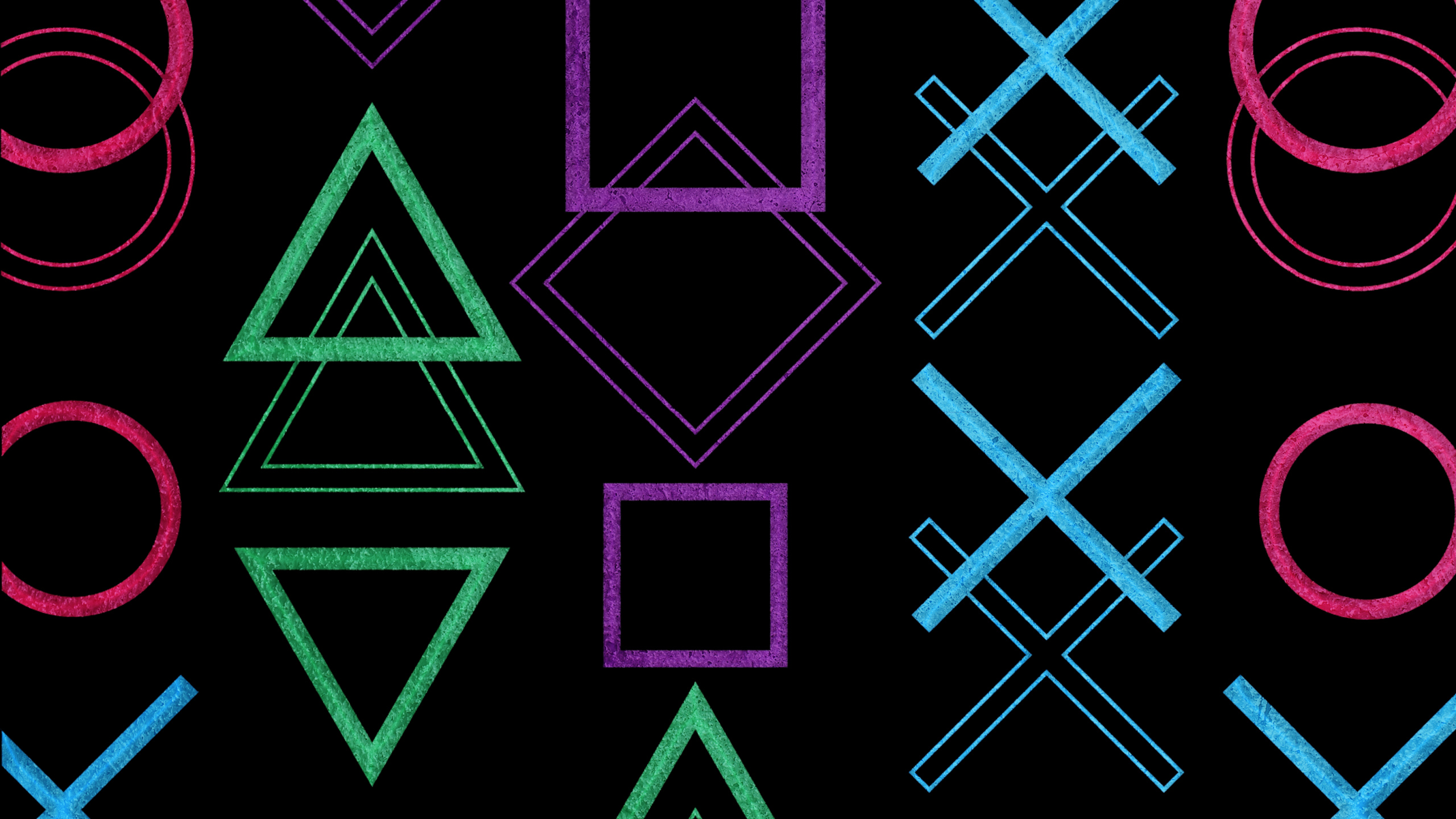 Обои телефон, пурпур, белые, черный, зеленый в разрешении 2560x1440