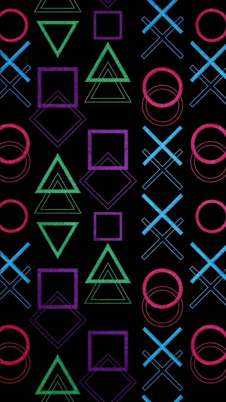 Обои телефон, пурпур, белые, черный, зеленый в разрешении 720x1280