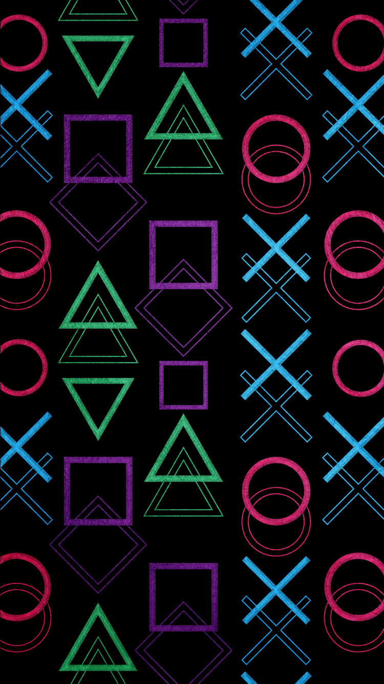 Обои телефон, пурпур, белые, черный, зеленый в разрешении 750x1334