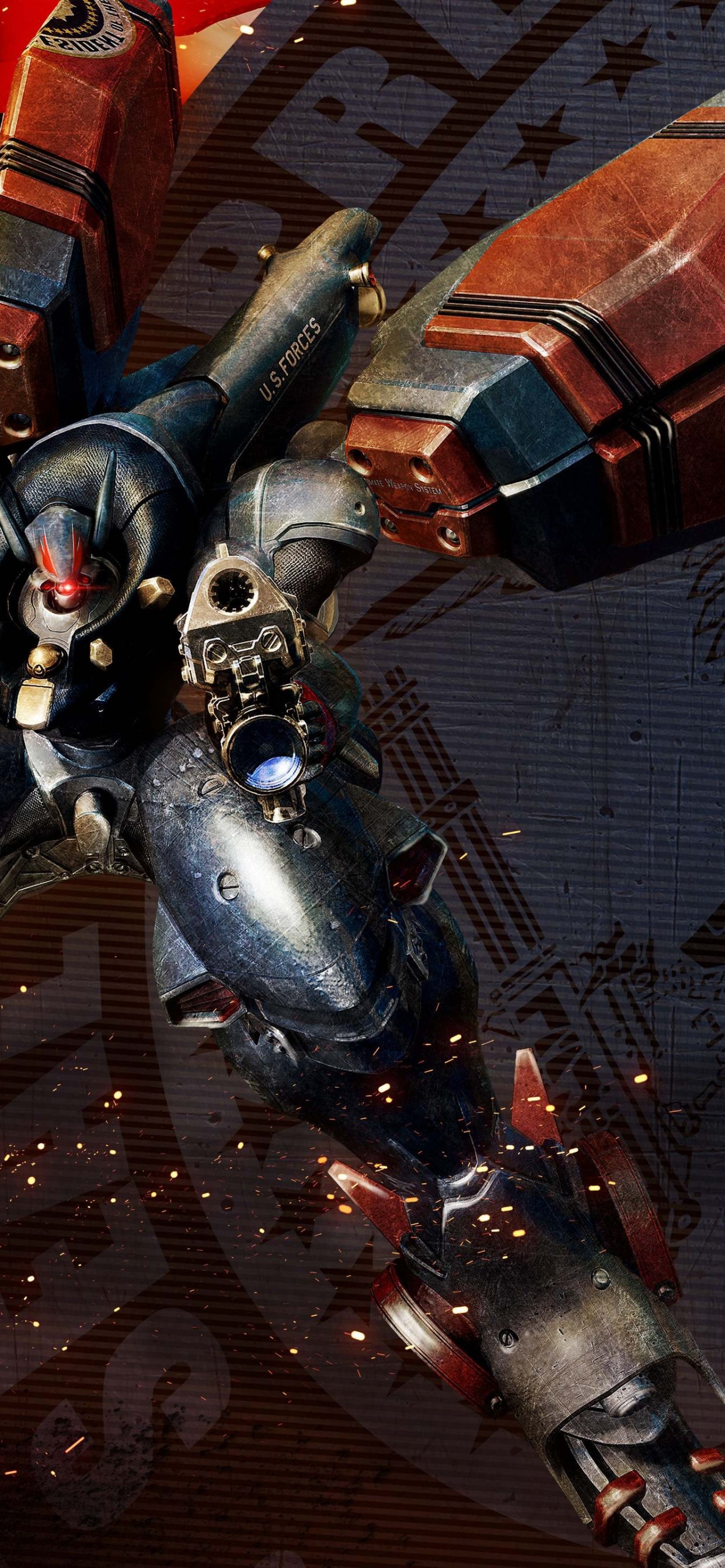 Обои Металл Вольф Хаос, Цифровой Devolver, Общие Аркады, playstation 4, экшн игра в разрешении 1242x2688