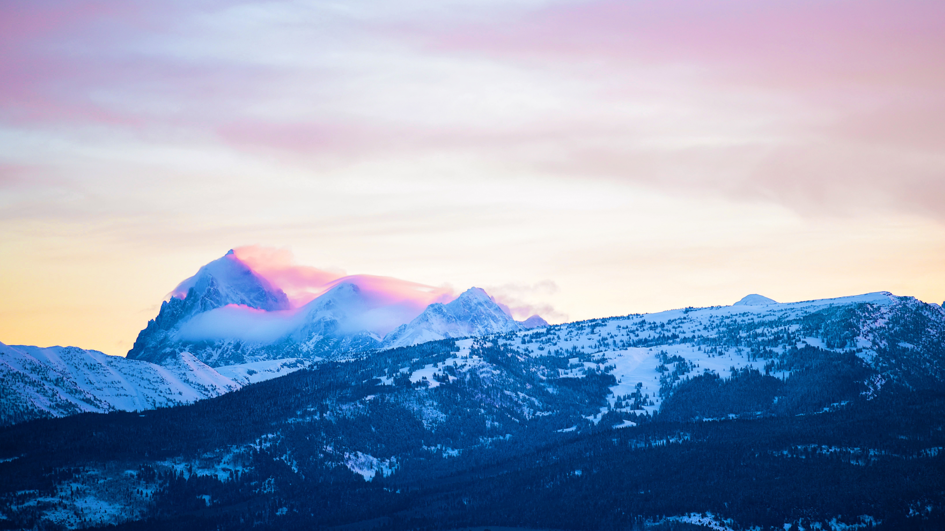 Обои ледяная форма, рельеф, пейзажи гор, горный хребет, небо в разрешении 3840x2160