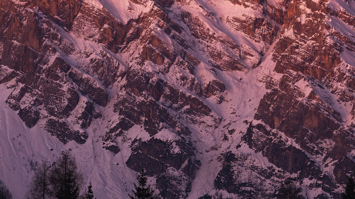 Обои гора, мир, природный ландшафт, дерево, местность в разрешении 1366x768