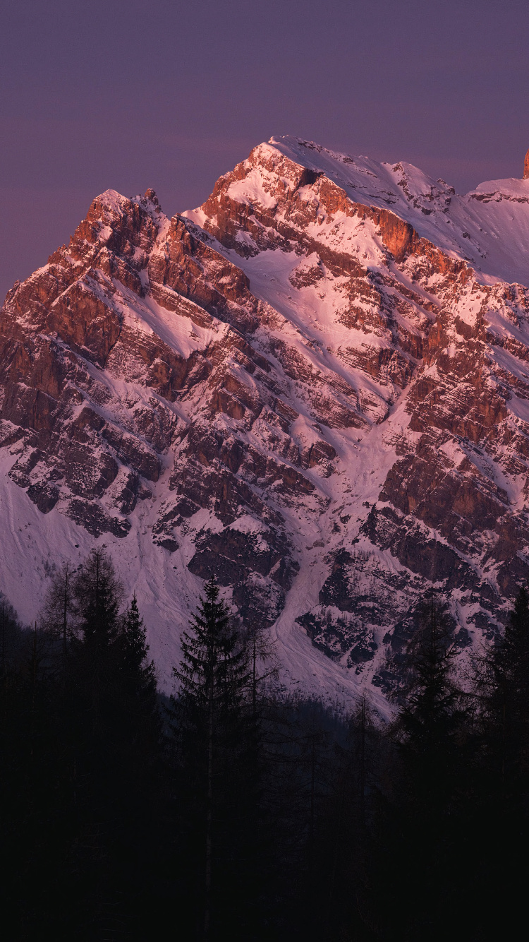 Обои гора, мир, природный ландшафт, дерево, местность в разрешении 750x1334
