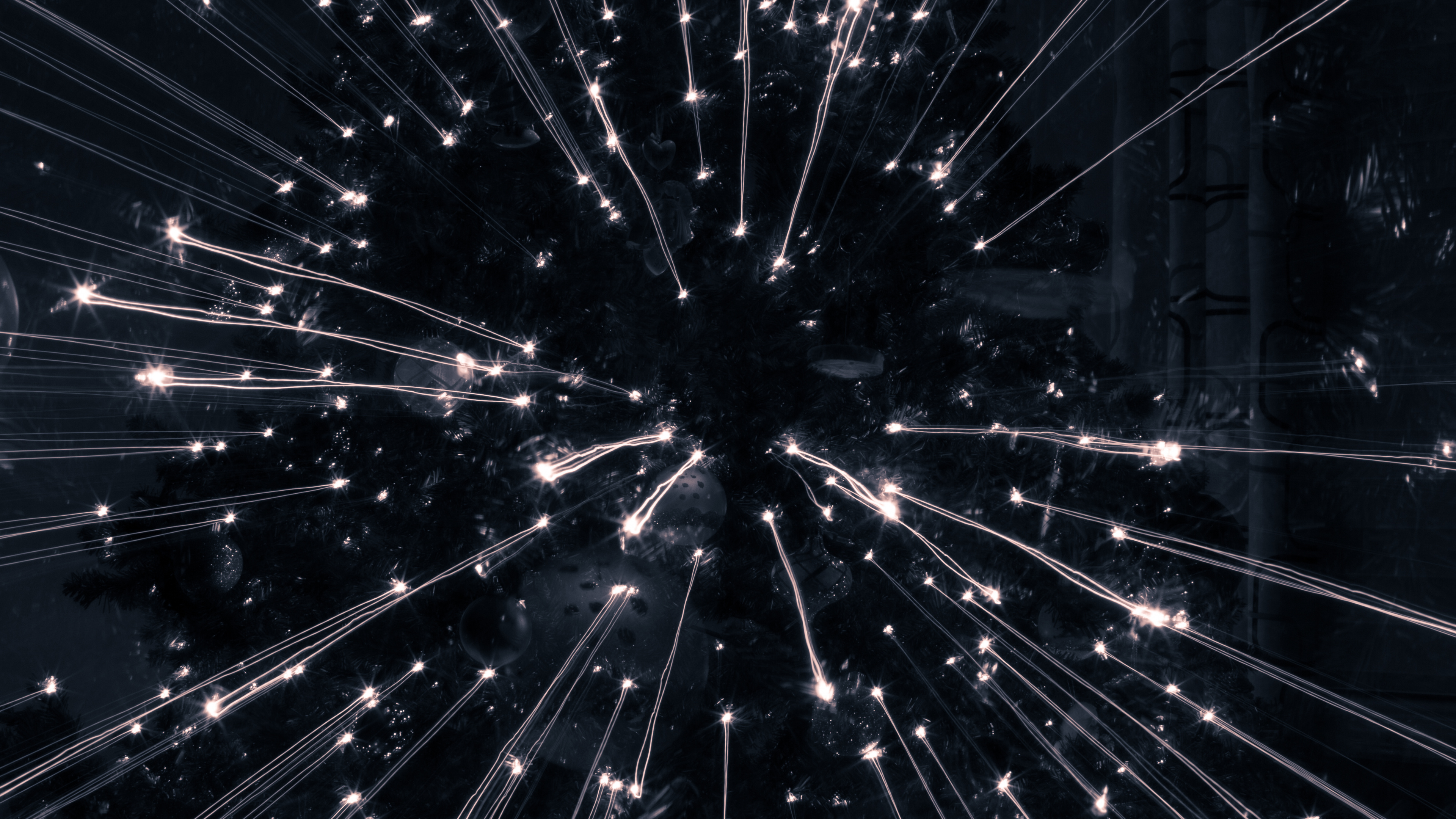 Обои салют, черный, свет, темнота, ночь в разрешении 3840x2160