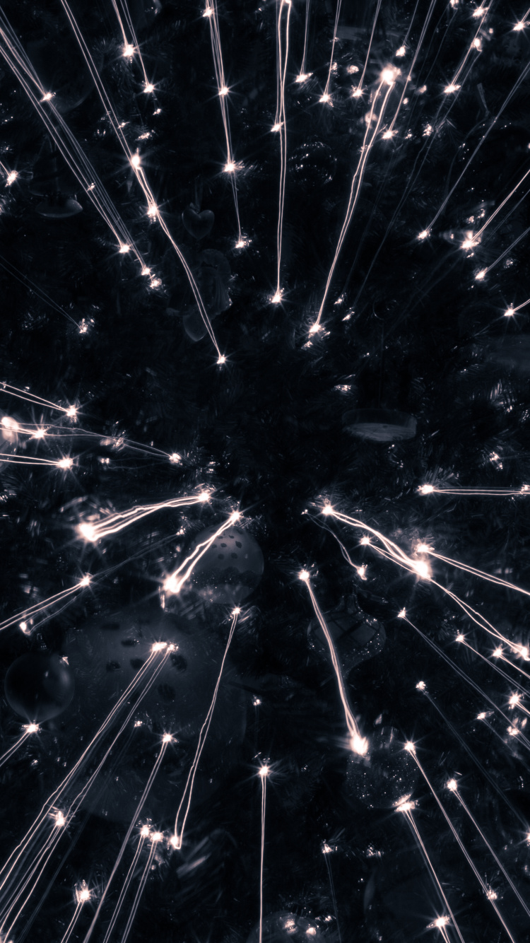 Обои салют, черный, свет, темнота, ночь в разрешении 750x1334