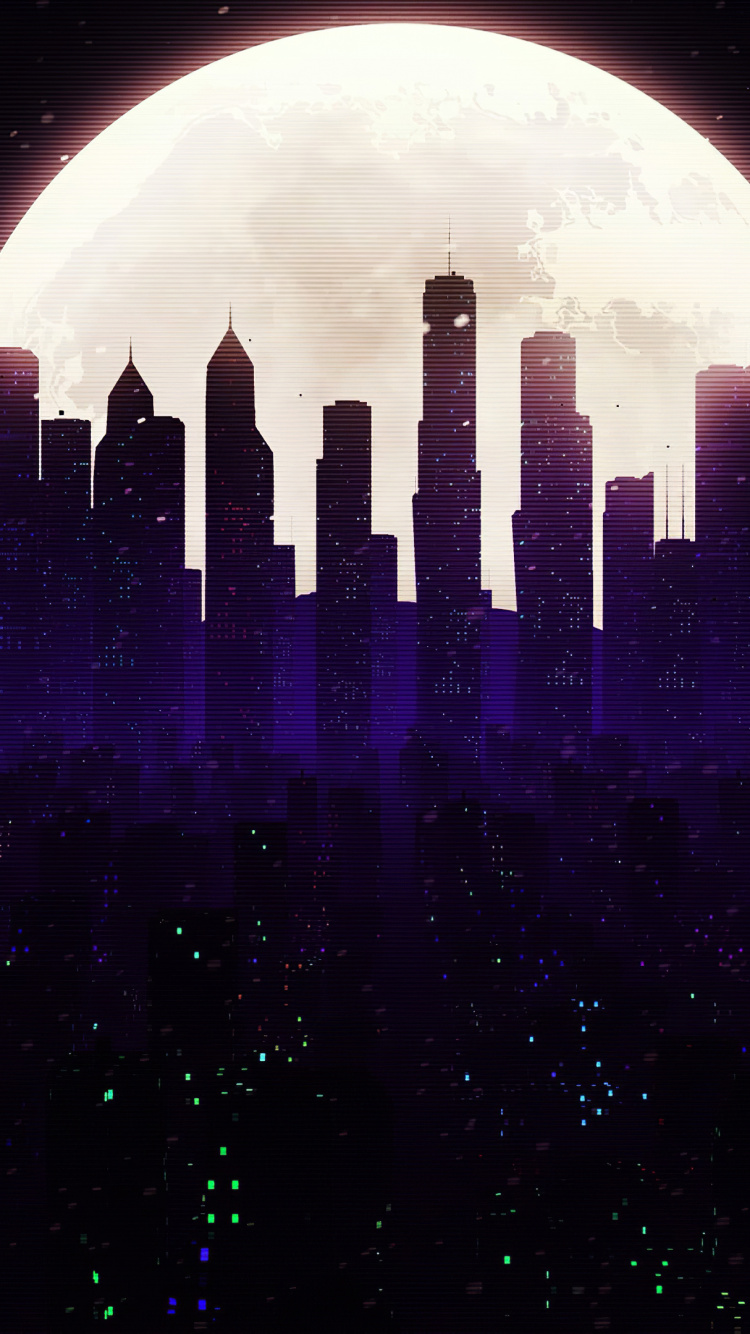 Обои атмосфера, луна, мир, природа, пурпур в разрешении 750x1334