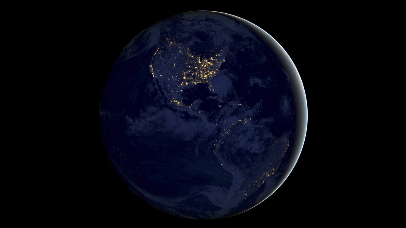 Обои эстетика земли, земля, планета, атмосфера, луна в разрешении 1366x768