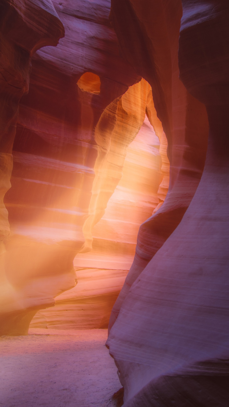 Обои атмосфера, пейзаж, формирование, полутона и оттенки, пещера в разрешении 750x1334