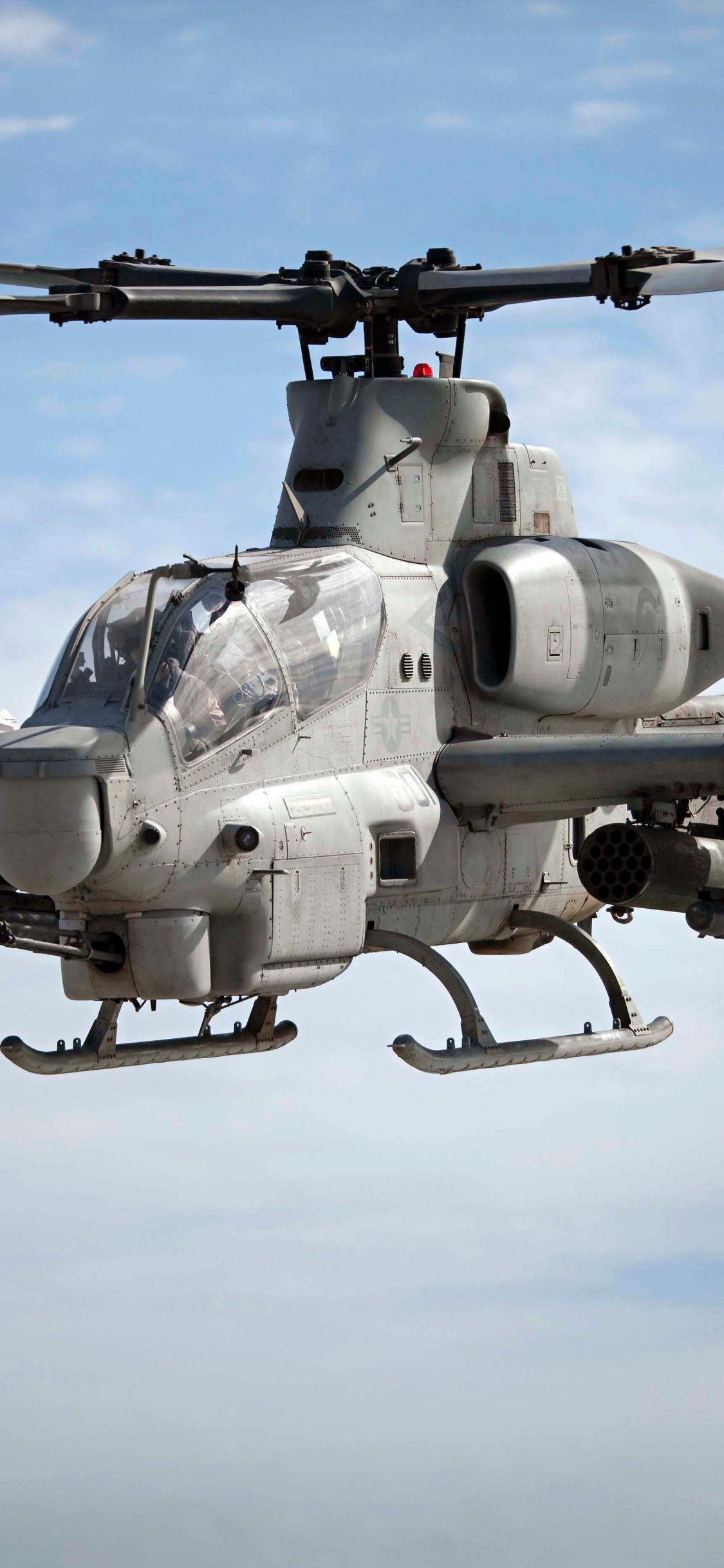 Обои вертолет, ударный вертолет, самолеты, корпус морской пехоты США, военный вертолет в разрешении 1125x2436