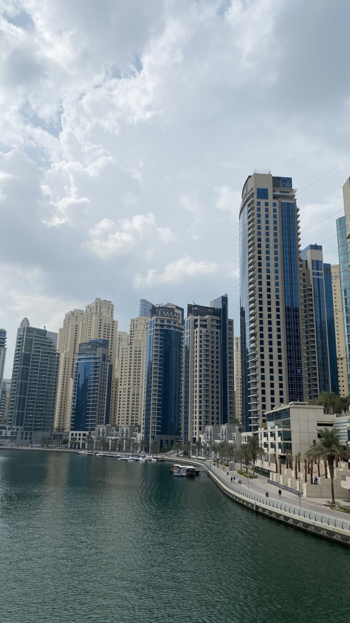 Обои Дубай, Дубай Марина, небоскреб, башня, дневное время в разрешении 720x1280