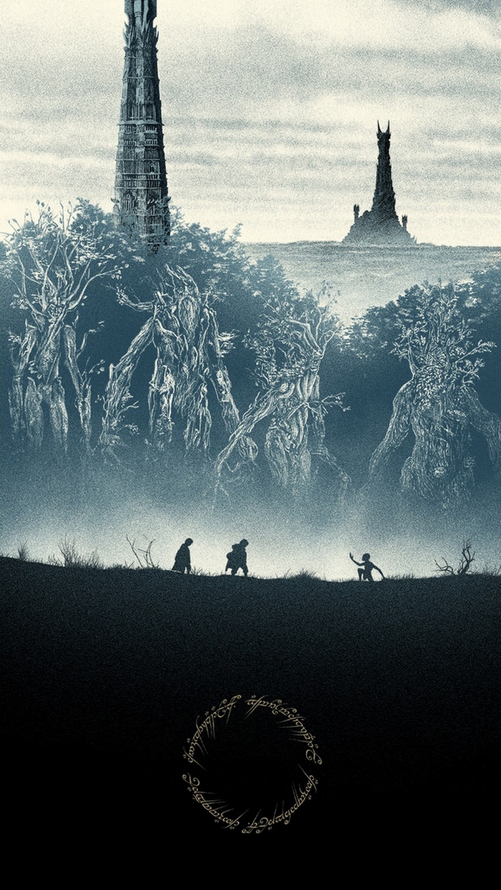 Обои Хоббит, две башни, леголас, Властелин Колец, дерево в разрешении 720x1280