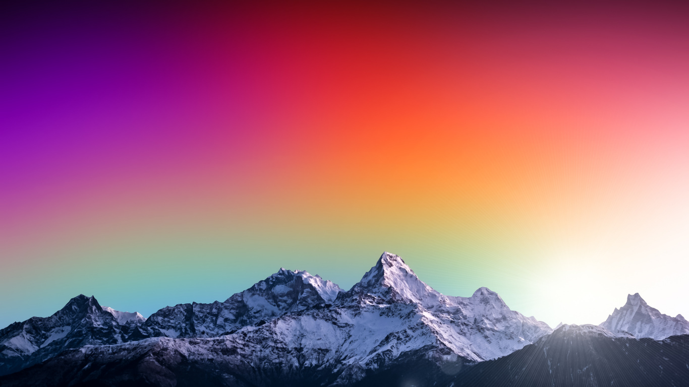 Обои Аннапурна, Стремление К Богу, превосходство бога в проповеди, гора, атмосфера в разрешении 1366x768