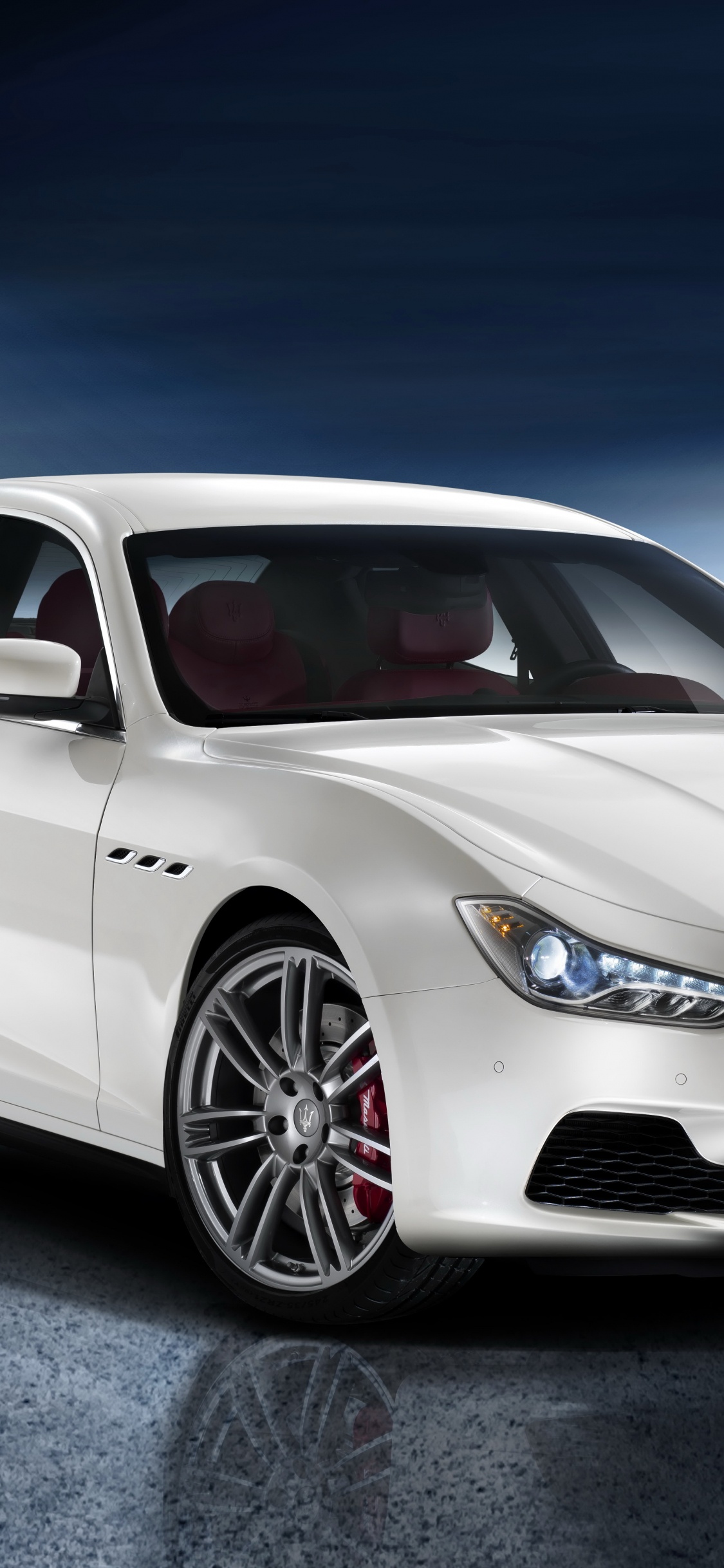 Обои Мазерати гибли 2014, Мазерати, авто, maserati quattroporte, спорткар в разрешении 1125x2436