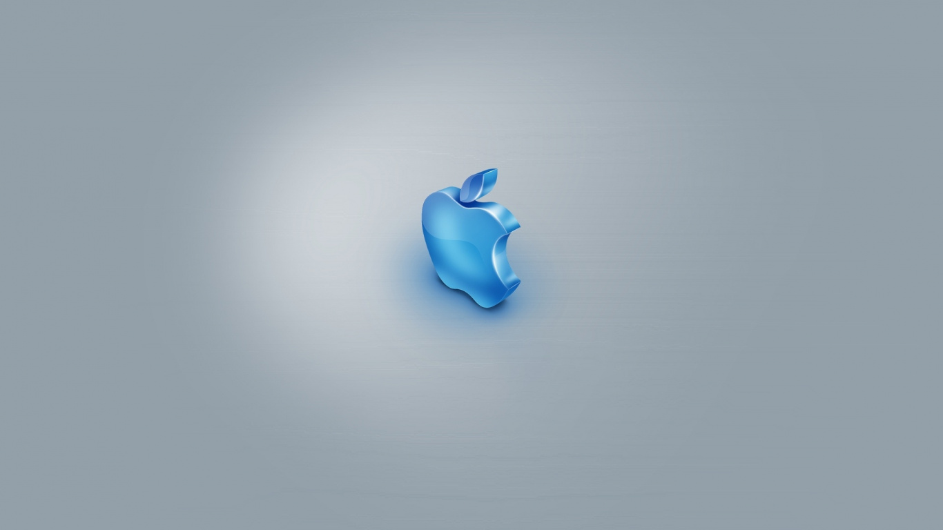 Обои apple, синий, лазурный, Apple имак 27 конце 2013 года, лазурь в разрешении 1366x768