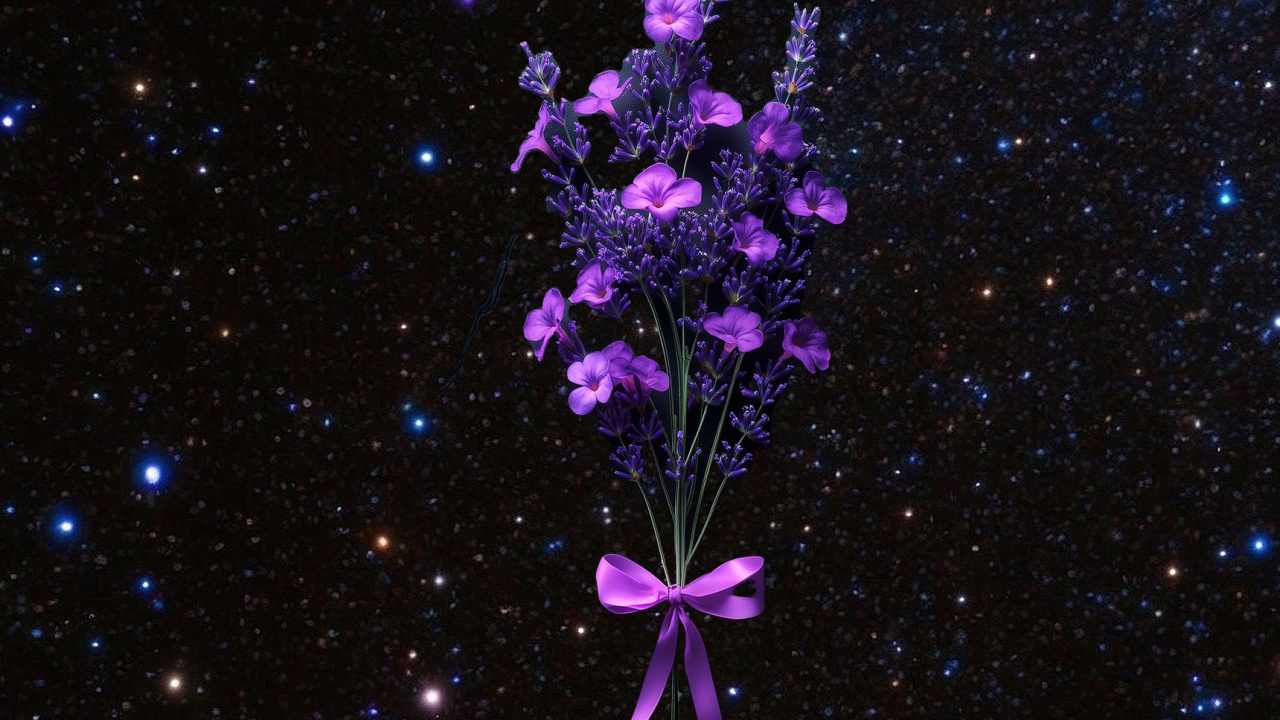 Обои розовый, ночь, лепесток, пурпур, цветковое растение в разрешении 1280x720