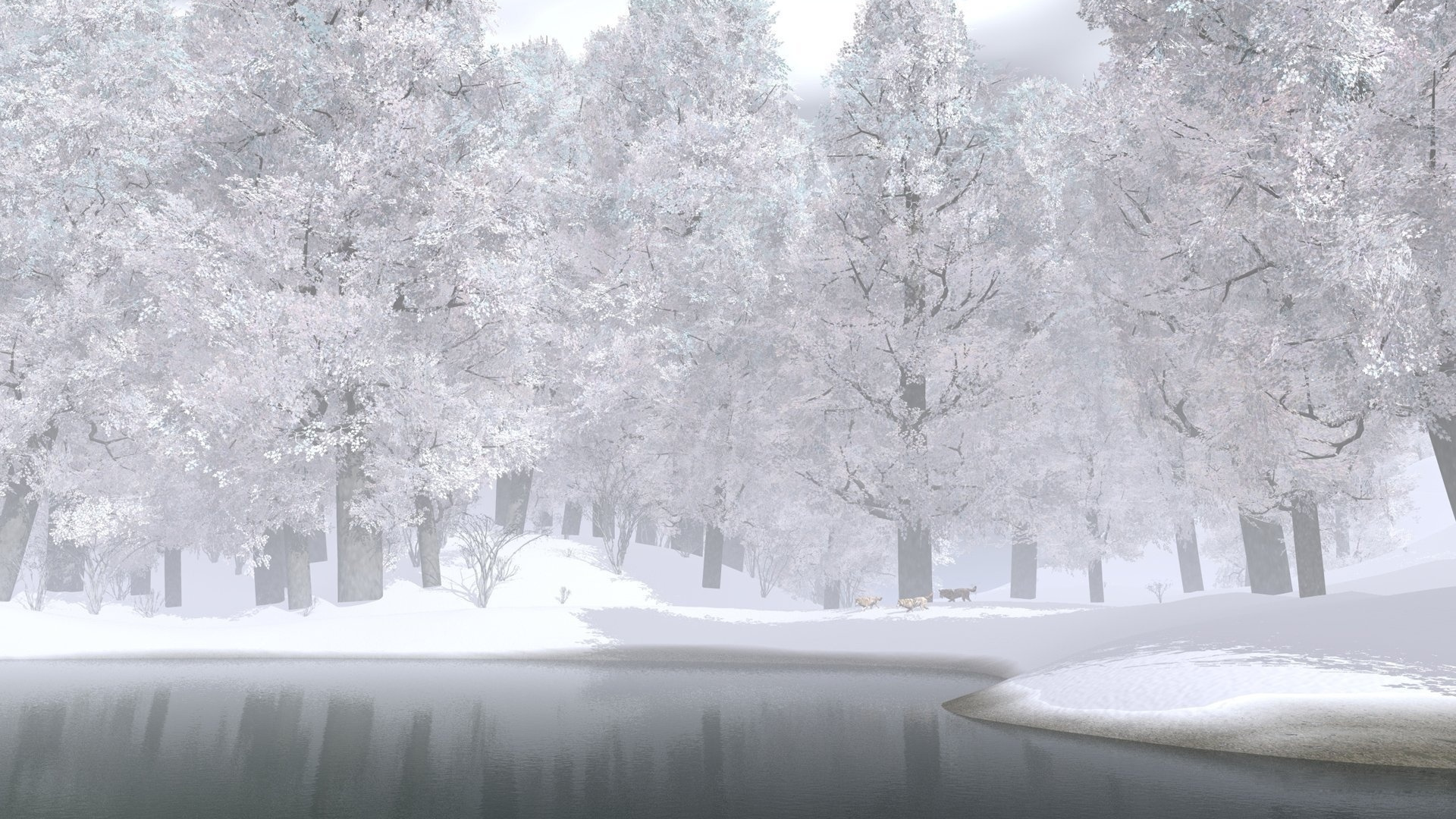 Обои снег, зима, дерево, замораживание, мороз в разрешении 1920x1080