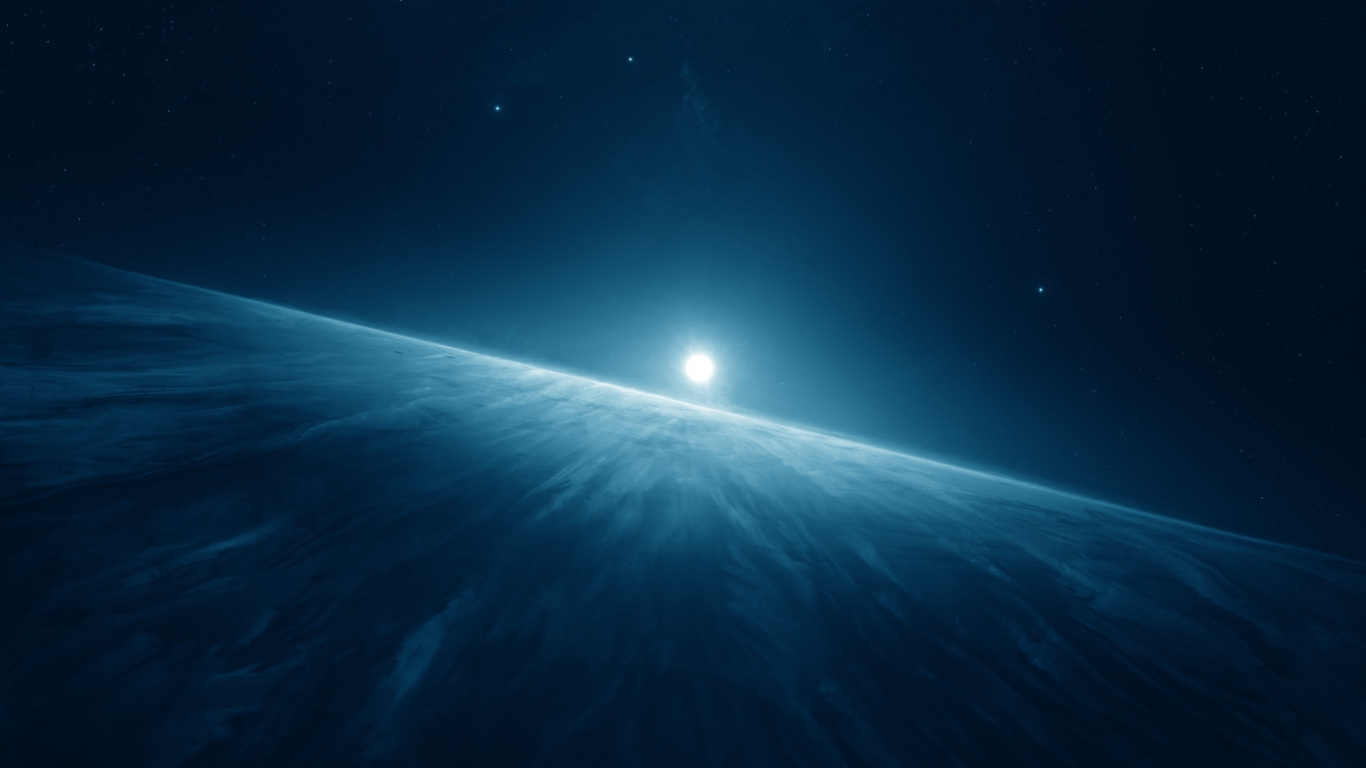 Обои атмосфера, земля, синий, свет, астрономический объект в разрешении 1366x768