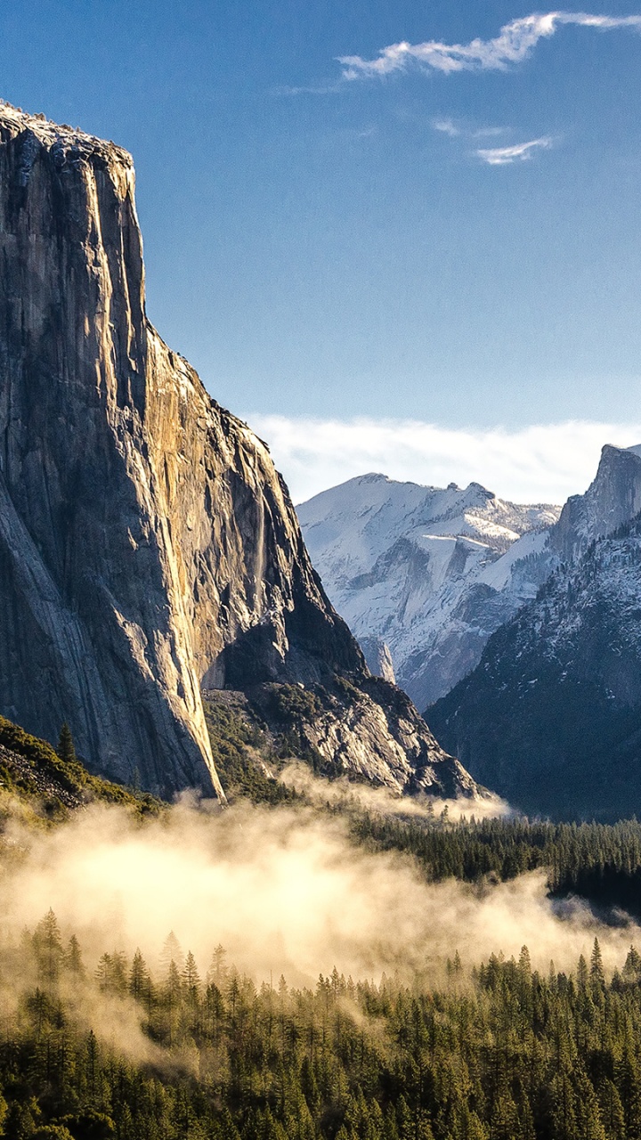 Обои горный рельеф, гора, природа, горный хребет, Долина в разрешении 720x1280