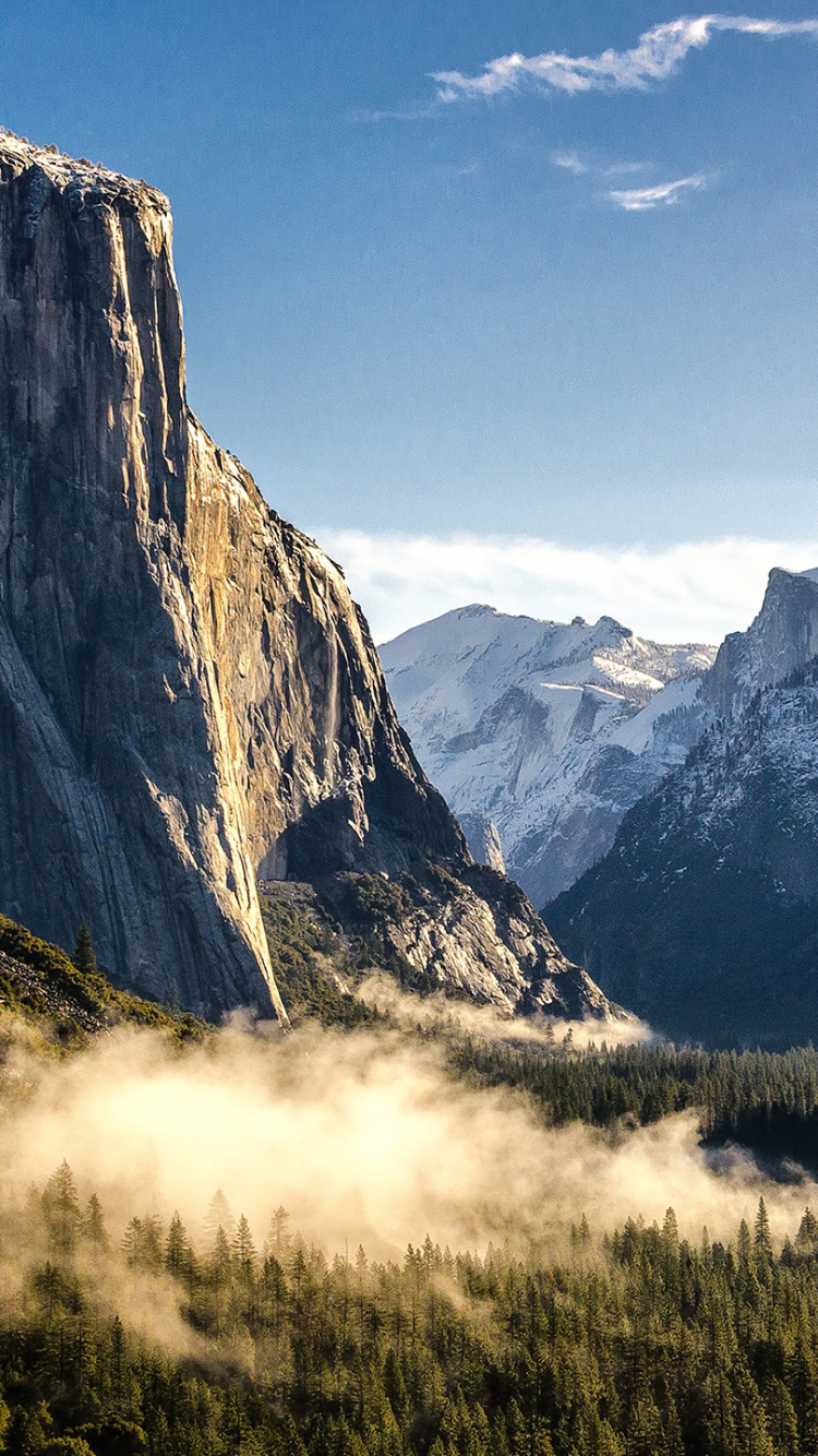 Обои горный рельеф, гора, природа, горный хребет, Долина в разрешении 750x1334