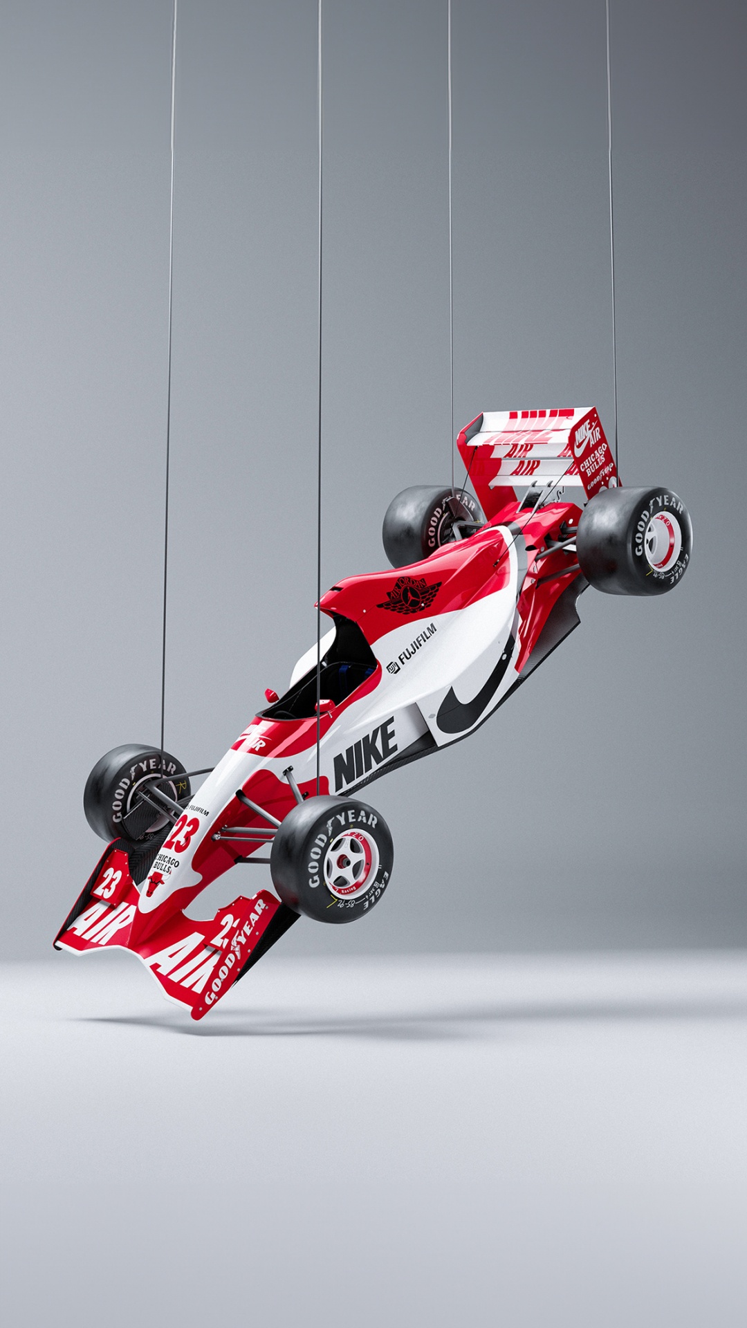 Обои легковые автомобили, air jordan, Формула 1, лоб, mercedes benz в разрешении 1080x1920