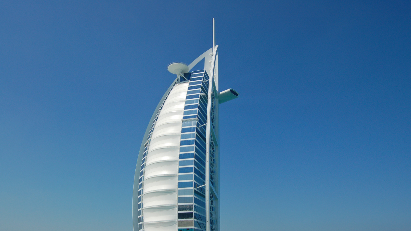 Обои Бурдж Аль араб, Бурдж Халифа, вышка, небоскреб, архитектура в разрешении 1366x768