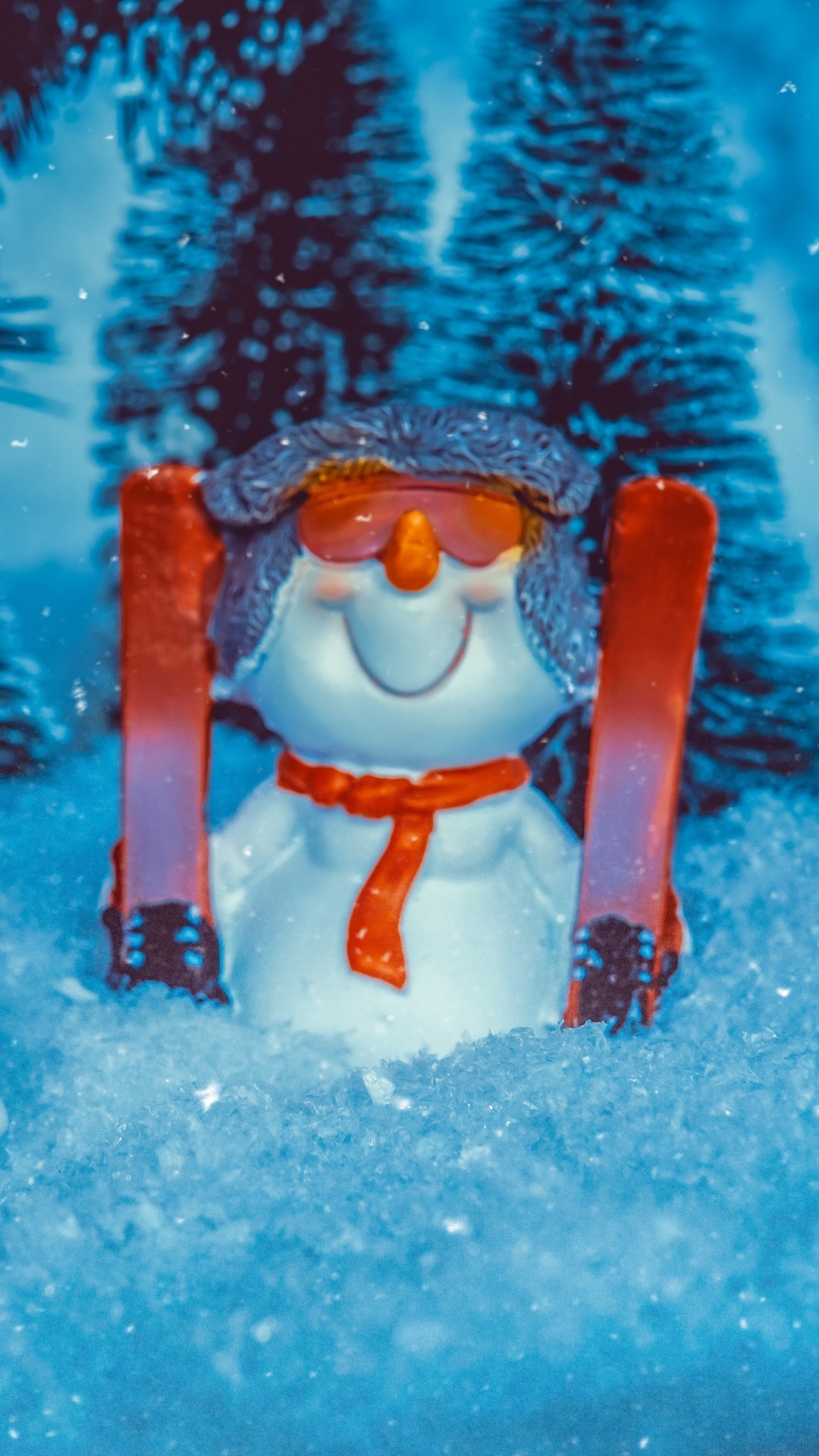 Обои замораживание, Снеговик, зима, забава, отдых в разрешении 1080x1920