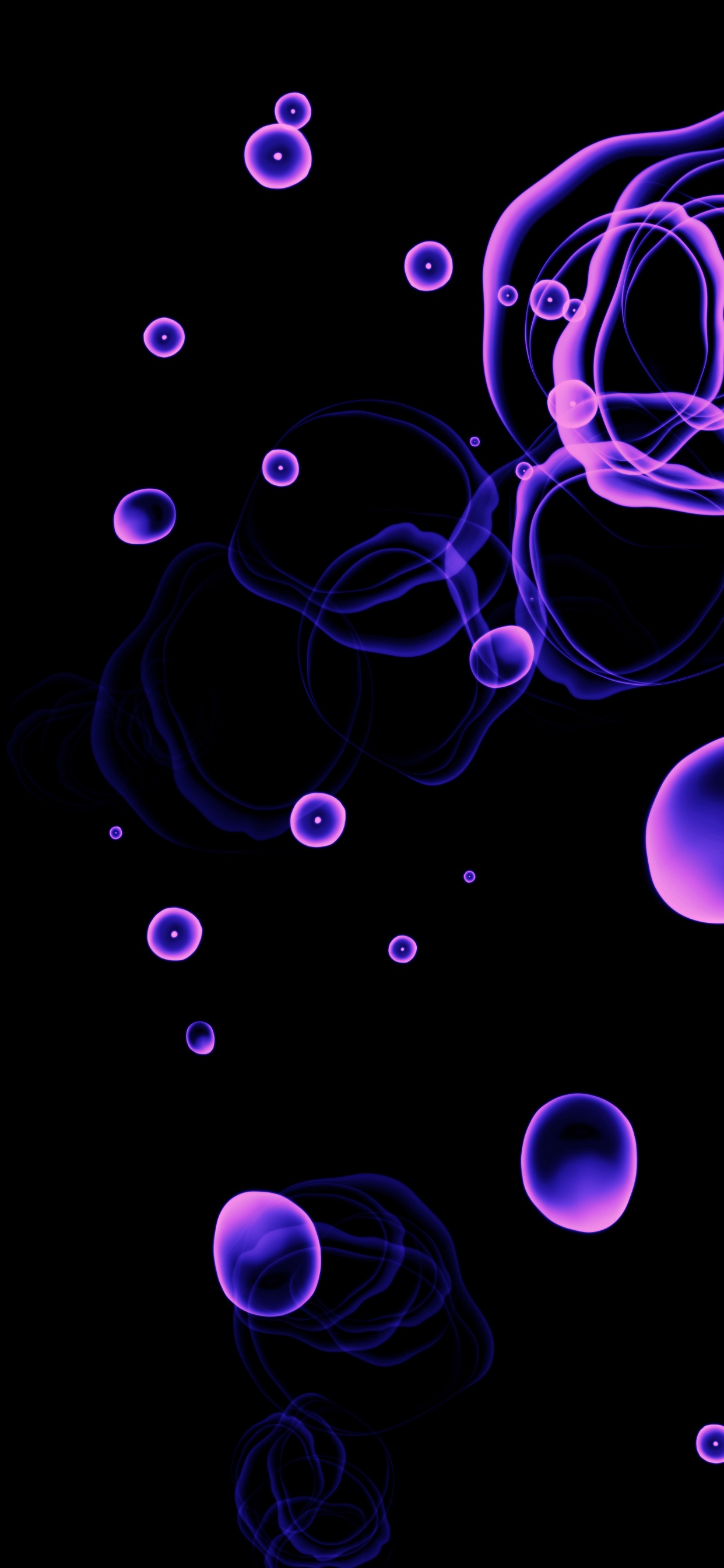 Обои свет, пурпур, лазурный, Фиолетовый, арт в разрешении 1242x2688