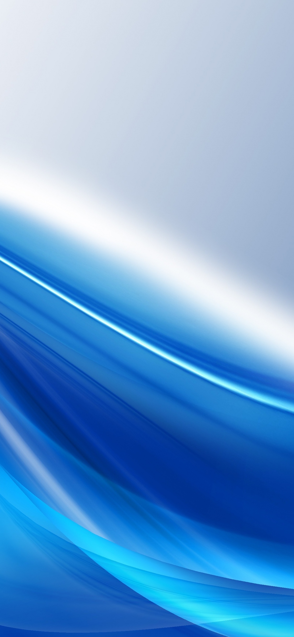 Обои синий, электрик, лазурный, волна, свет в разрешении 1125x2436