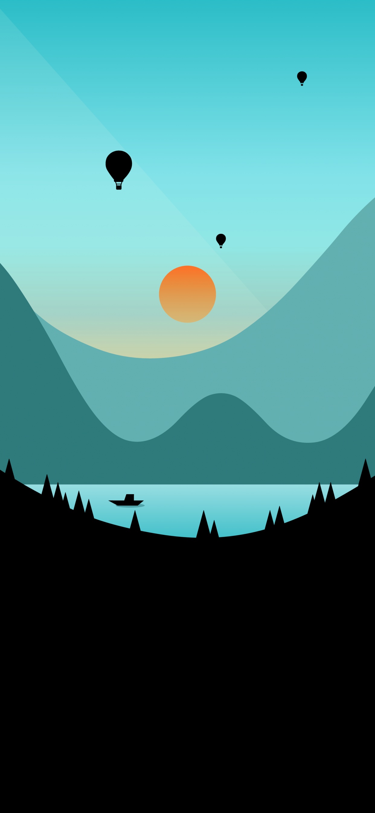 Обои природа, воздушный шарик, полеты на воздушном шаре, пейзаж, атмосфера в разрешении 1242x2688