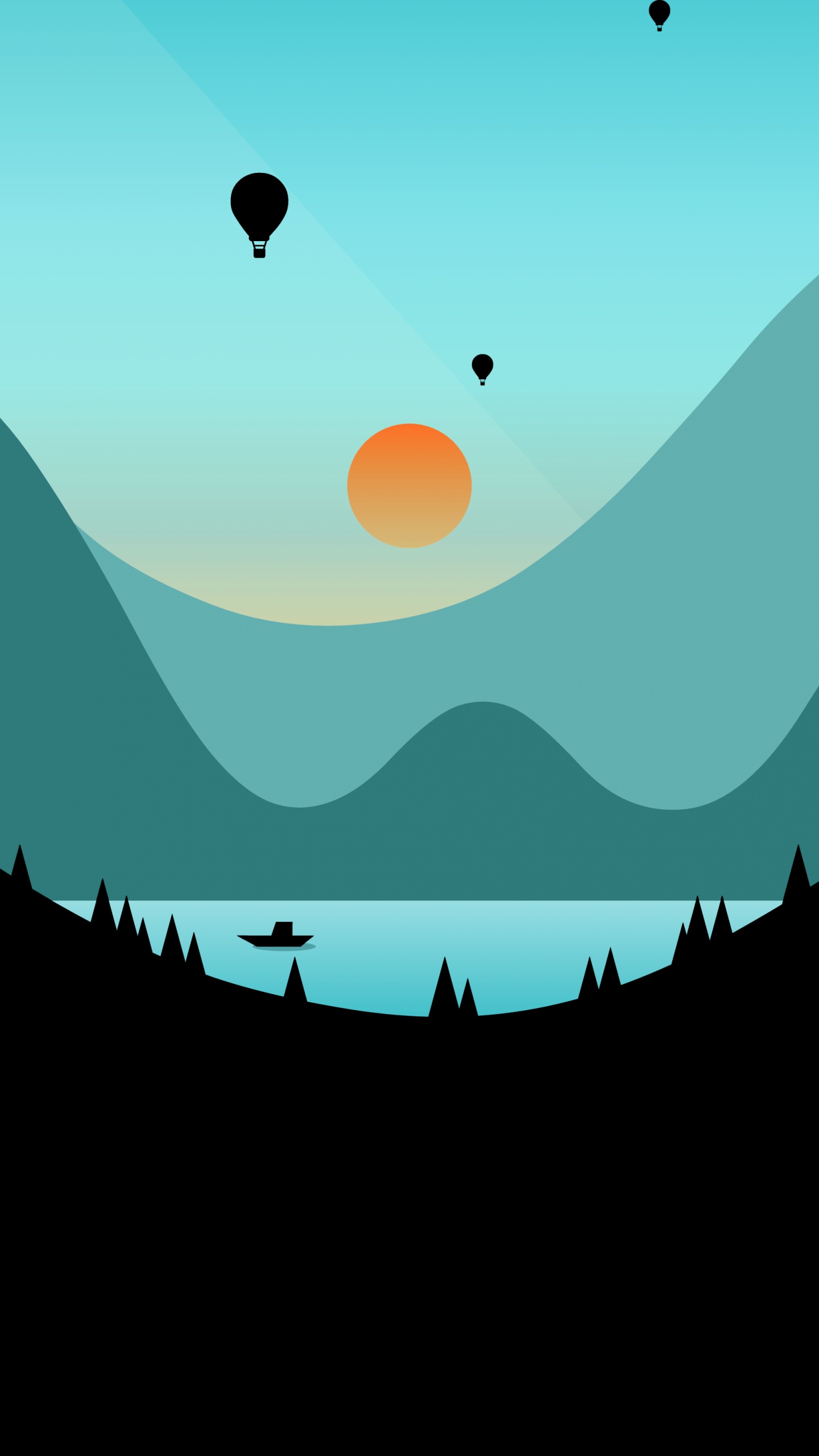 Обои природа, воздушный шарик, полеты на воздушном шаре, пейзаж, атмосфера в разрешении 1440x2560