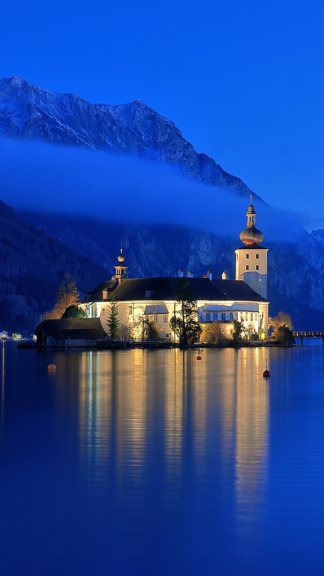 Обои Траун, Траунштайн, гальштат, природа, отражение в разрешении 1080x1920