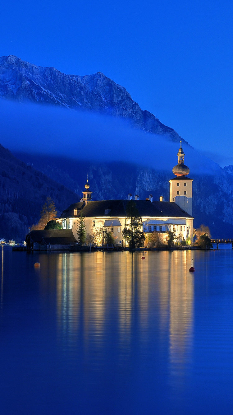 Обои Траун, Траунштайн, гальштат, природа, отражение в разрешении 750x1334