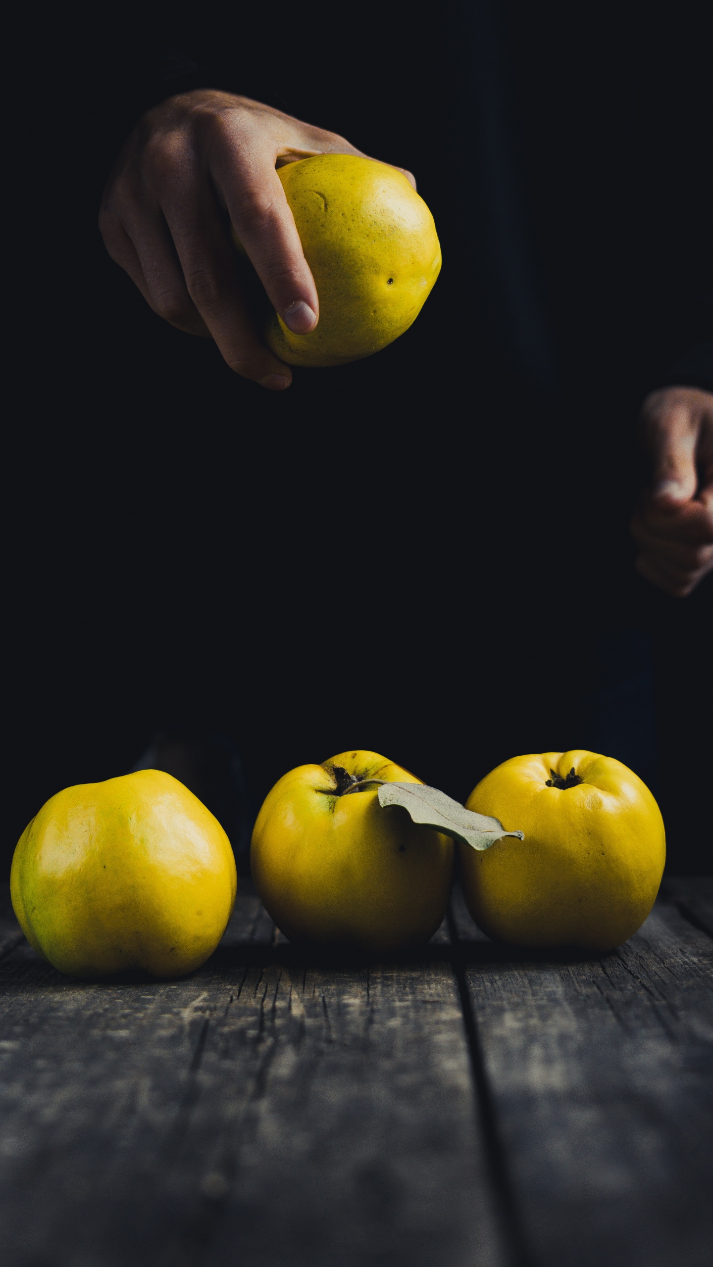 Обои фрукты, айва, желтый, растение, натюрморт в разрешении 1440x2560