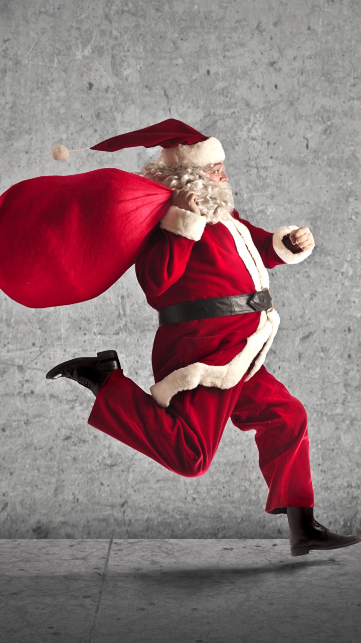 Обои Санта-Клаус, Рождественский день, красный цвет, театральное искусство, событие в разрешении 720x1280