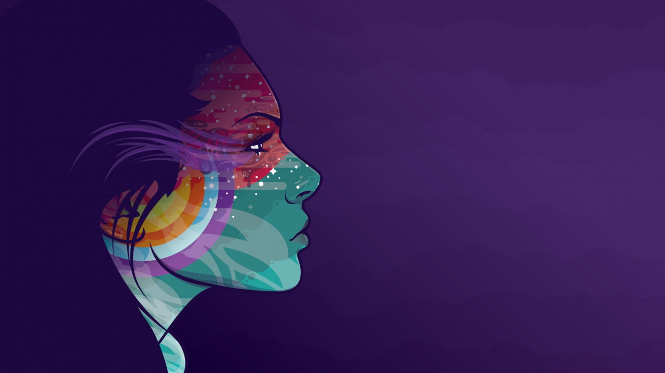 Обои иллюстрация, графический дизайн, подземные воды, морская биология, девушка в разрешении 1366x768