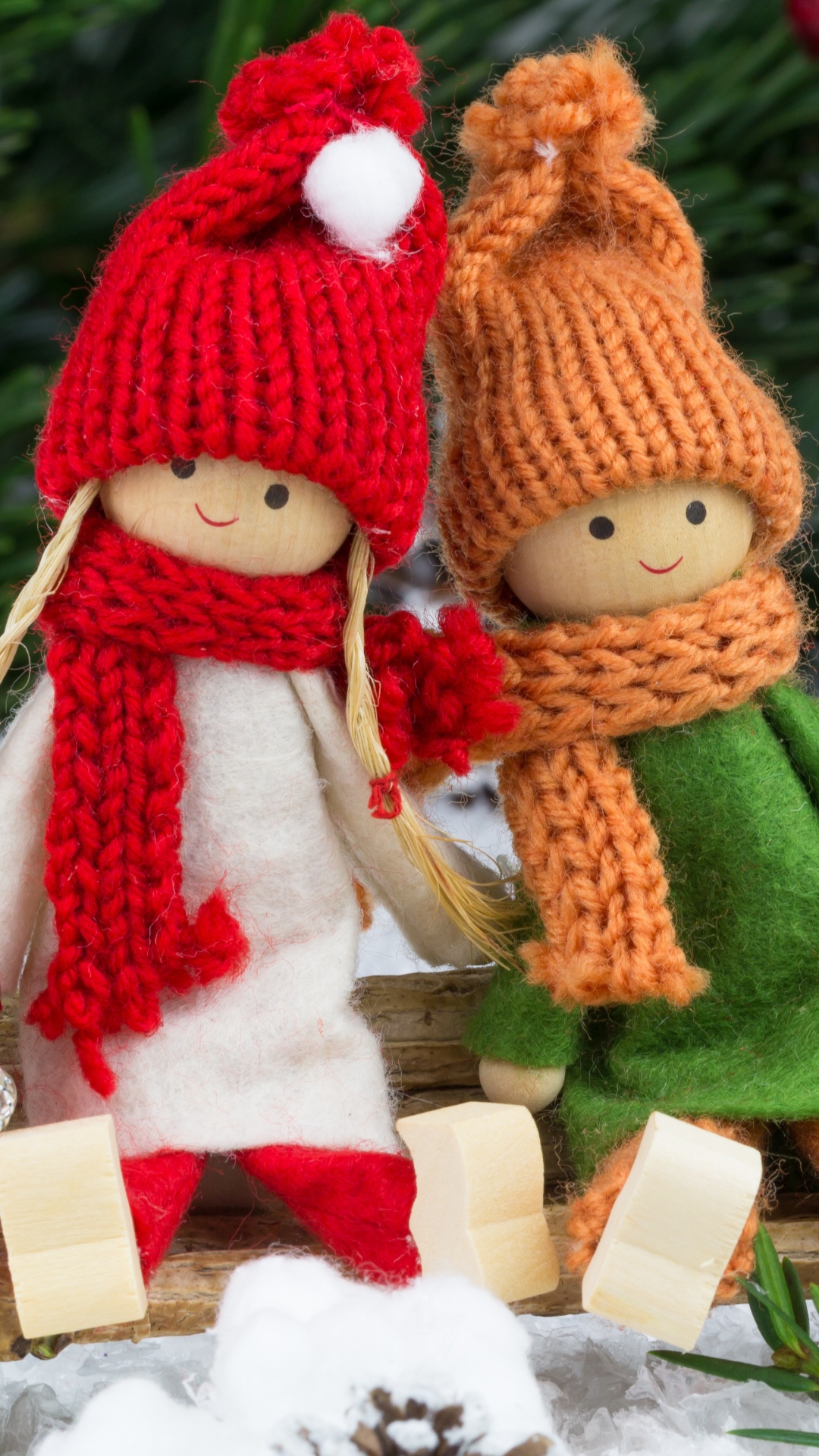 Обои Новый год, праздник, Дед Мороз, Рождественский день, Рождество в разрешении 1080x1920