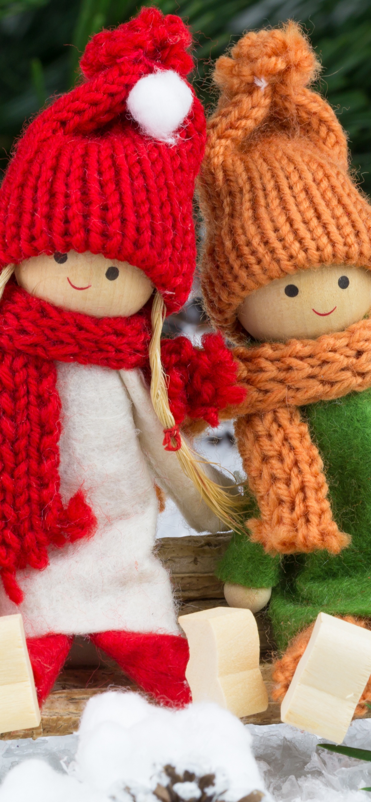 Обои Новый год, праздник, Дед Мороз, Рождественский день, Рождество в разрешении 1242x2688