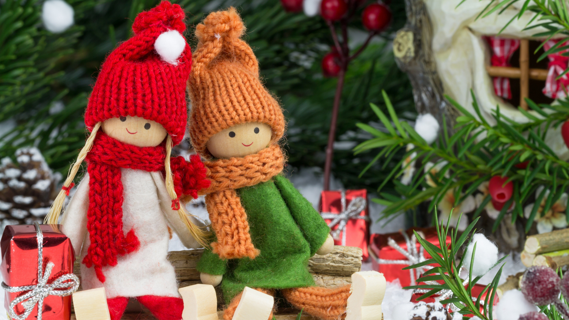 Обои Новый год, праздник, Дед Мороз, Рождественский день, Рождество в разрешении 1920x1080