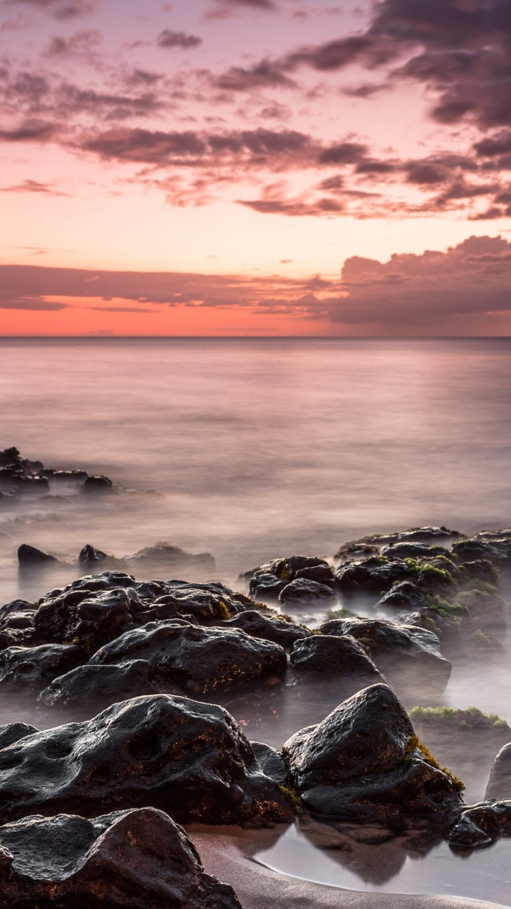 Обои море, вода, берег, океан, горизонт в разрешении 720x1280