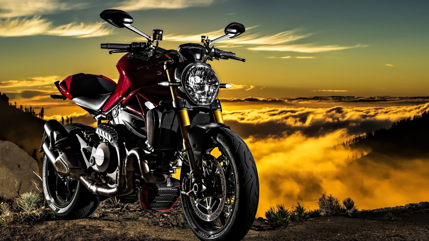 Обои мотоцикл, ducati, Дукати Монстр 1100 EVO, мотоспорт, ducati monster в разрешении 1366x768