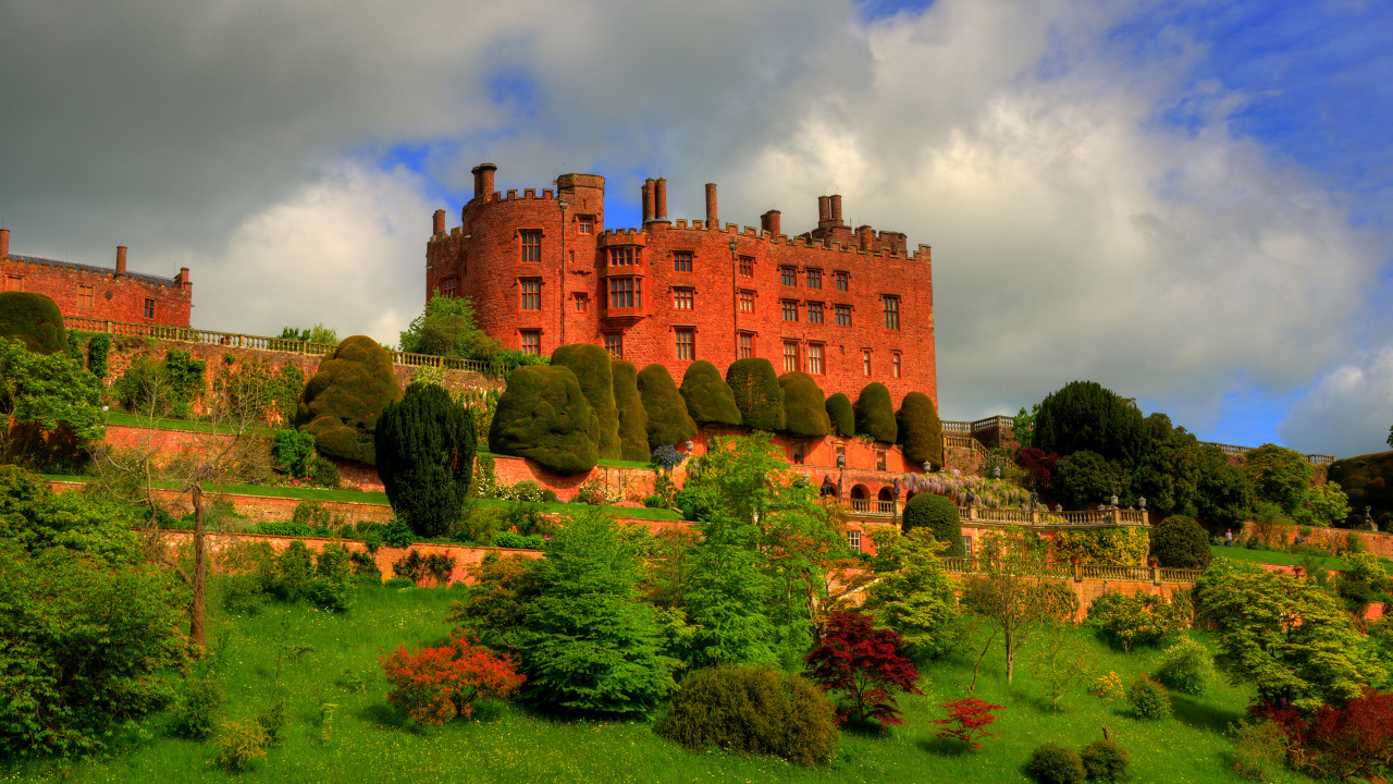 Обои Пауис Замок, замок, замок гогенцоллерн, природа, имущество в разрешении 1280x720