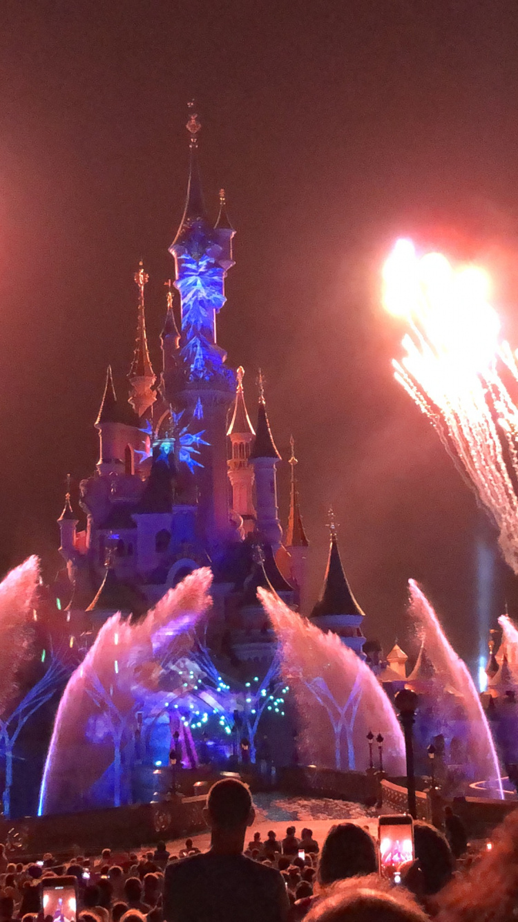 Обои Диснейленд, толпа, рокконцерт, люди, событие в разрешении 750x1334