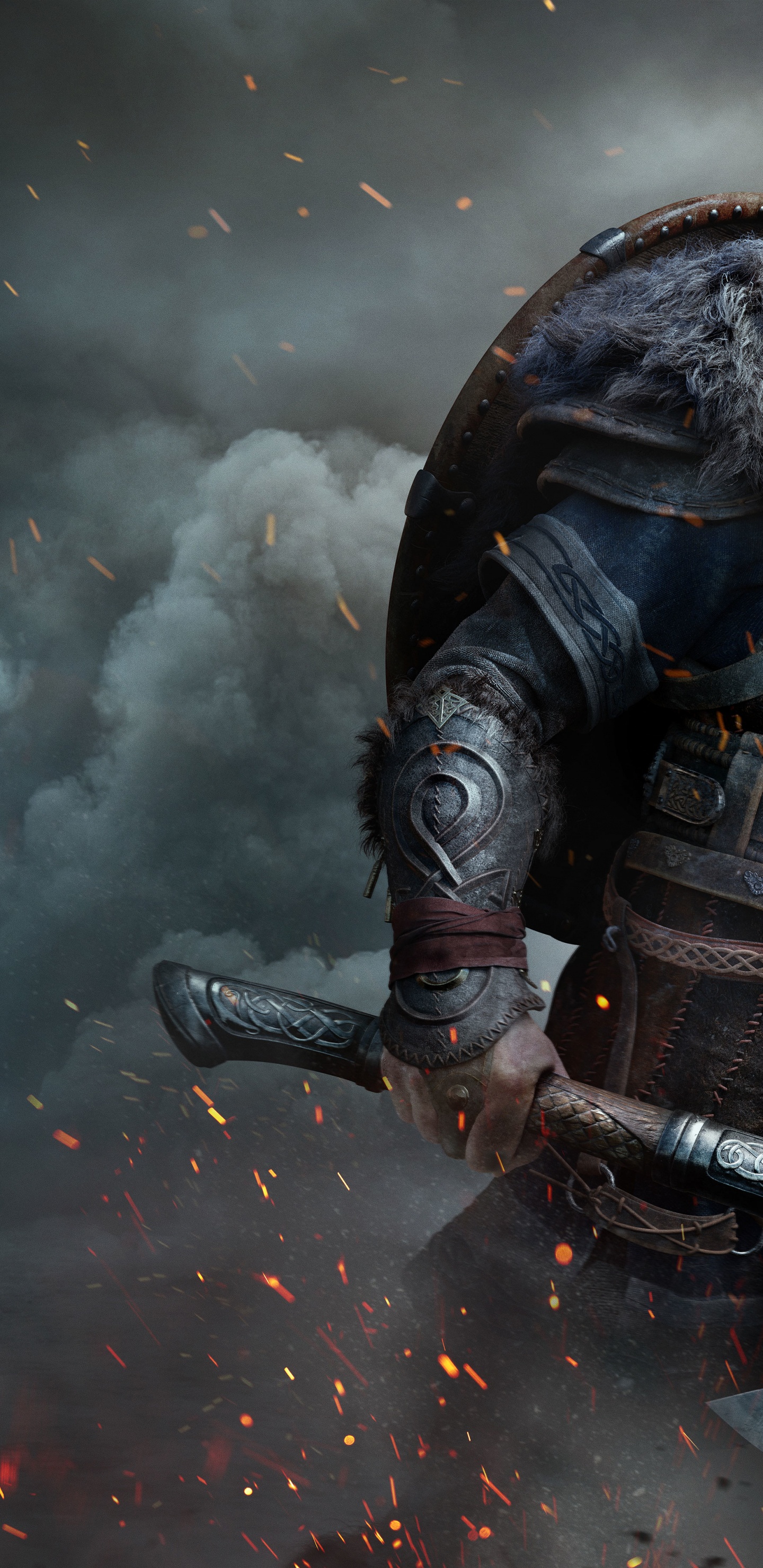 Обои assassins creed valhalla, assassins creed, искусство assassins creed valhalla, ubisoft, playstation 5 в разрешении 1440x2960