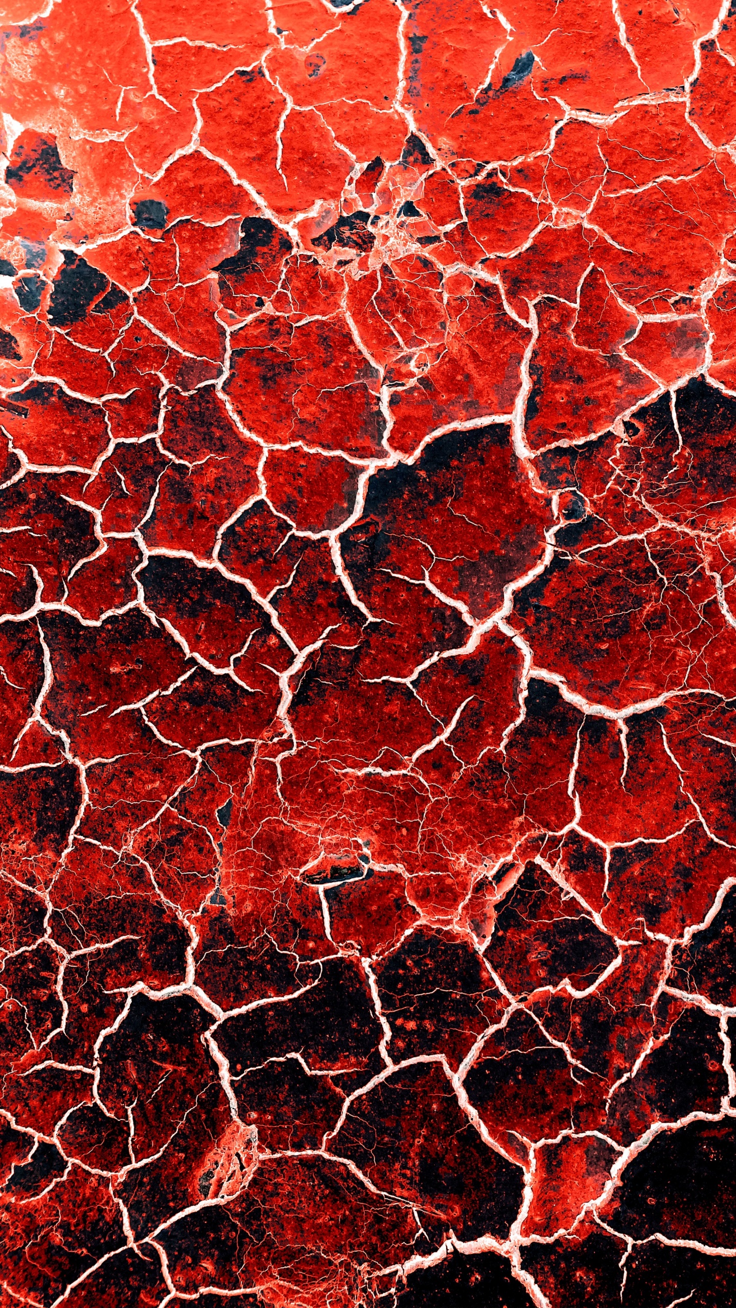 Обои потрескавшаяся текстура лавы, лава, вода, мышца, орган в разрешении 1440x2560