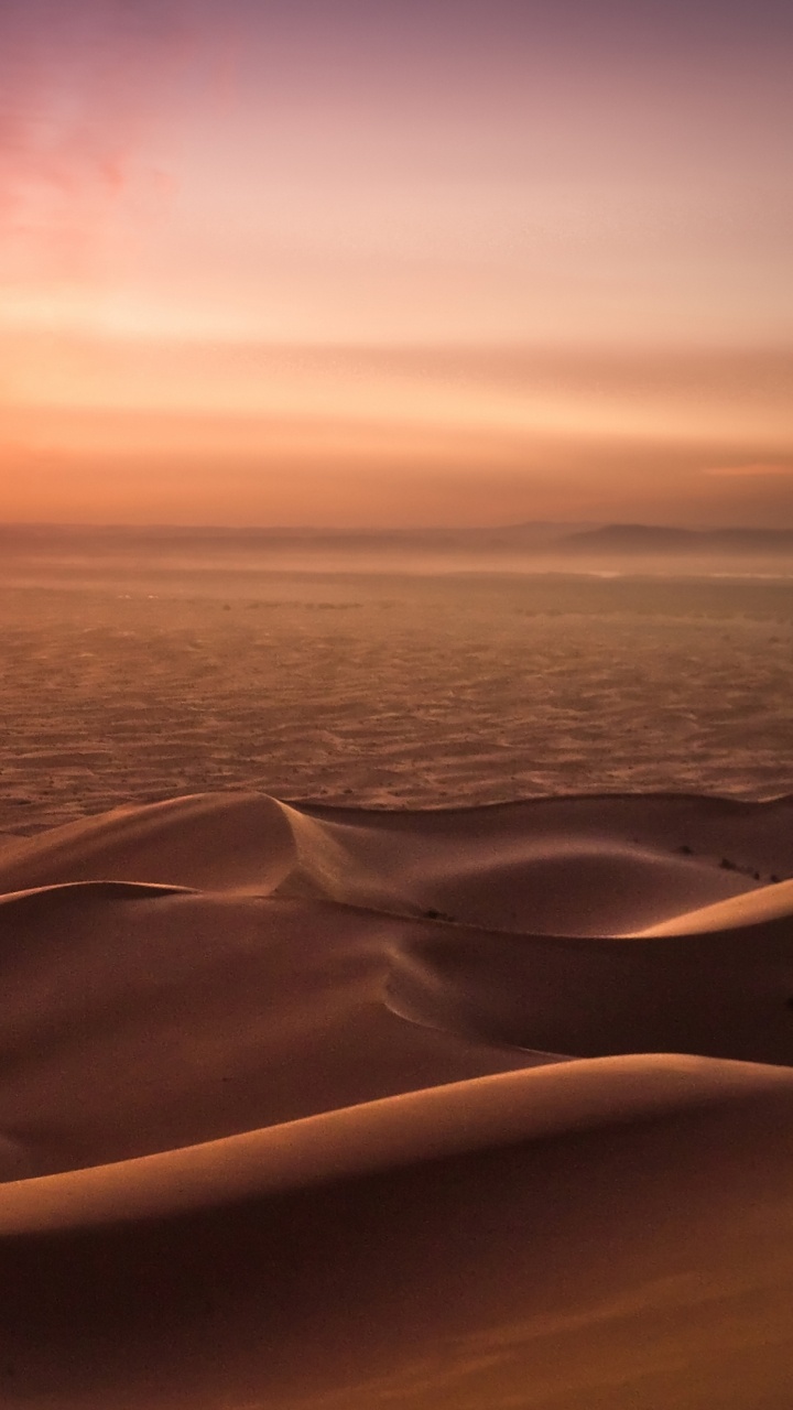 Обои мерзуга, песок, эолийские рельефы, горизонт, Дюна в разрешении 720x1280