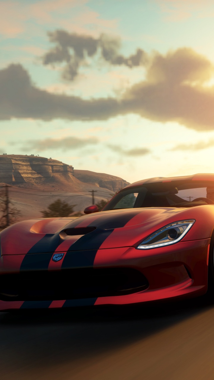 Обои горизонт форза, xbox 360, спорткар, форза, автомобильный дизайн в разрешении 720x1280