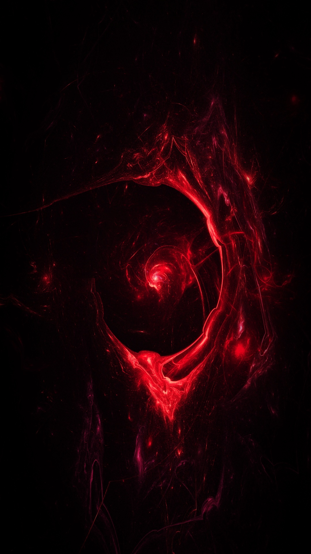 Обои темнота, фрактальное искусство, глаз, вода, человеческое тело в разрешении 1080x1920