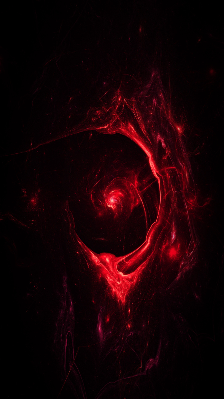 Обои темнота, фрактальное искусство, глаз, вода, человеческое тело в разрешении 750x1334