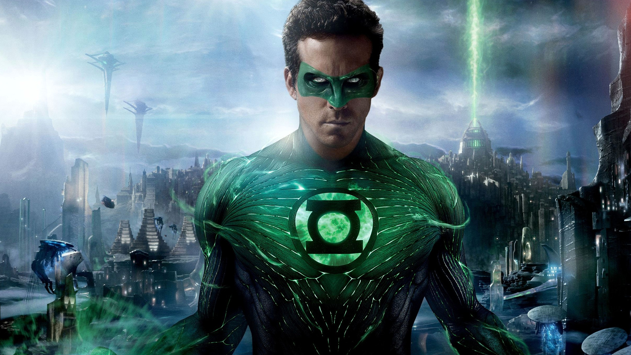 Обои зеленый фонарь, Хэл Джордан, фильм, боевик, вымышленный персонаж в разрешении 2560x1440